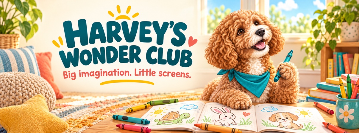Harvey's Wonder Club. Big imagination. Little screens.