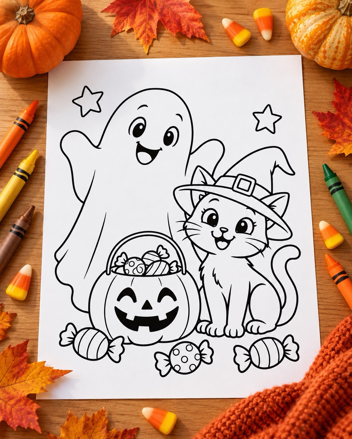 FREE 10-Page Halloween Coloring Pack